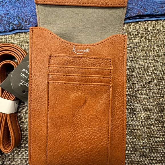 K Carroll Crossbody Phone Purse Carmel  With RFID Card Holders NWT Harper Bag - Picture 9 of 16